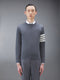 WOOL 4-BAR PULLOVER - MED GREY