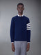 FRENCH TERRY CASHMERE 4-BAR CREWNECK PULLOVER - NAVY