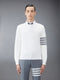 COTTON CREPE 4-BAR PULLOVER - WHITE