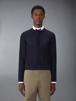 WOOL CREPE 4-BAR RELAXED FIT PULLOVER