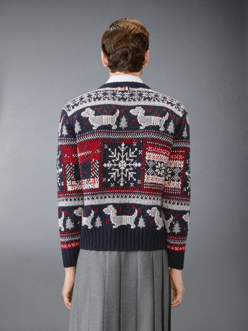 HOLIDAY HECTOR MOHAIR TWEED CREW NECK PULLOVER