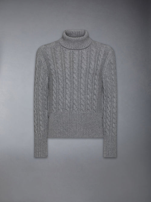 CLASSIC CASHMERE CABLE TURTLE NECK