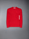 COTTON 4-BAR PULLOVER - RED