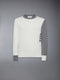 FUNMIX COTTON 4-BAR PULLOVER - LT GREY/WHITE