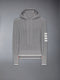 COTTON 4-BAR HOODIE - LT GREY