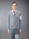 WOOL CLASSIC 4-BAR V-NECK CARDIGAN - PALE GREY