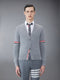 COTTON MILANO STITCH V-NECK CARDIGAN - LT GREY