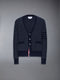 DONEGAL 4-BAR RELAXED V NECK CARDIGAN - NAVY