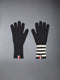 4-BAR CASHMERE GLOVES - DARK GREY