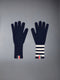 CASHMERE 4-BAR GLOVES - NAVY