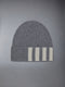 CASHMERE RIB 4-BAR HAT - LT GREY