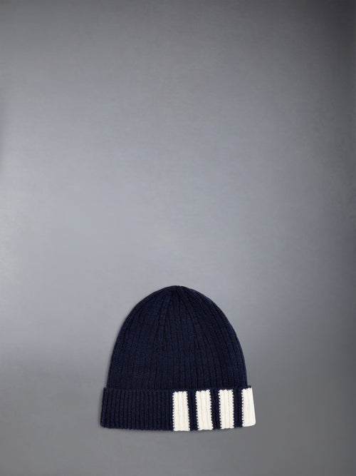 CASHMERE 4-BAR CUFF BEANIE