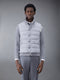 MERINO AND JERSEY PADDED REVERSIBLE 4-BAR FUNNEL NECK JACKET - LT GREY