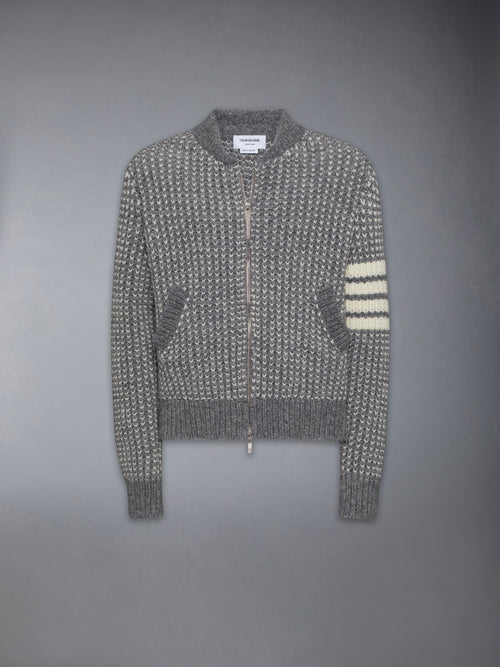 IRISH WOOL 4-BAR BOMBER JACKET