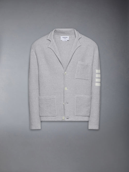 LINEN COTTON 4-BAR CARIDGAN JACKET