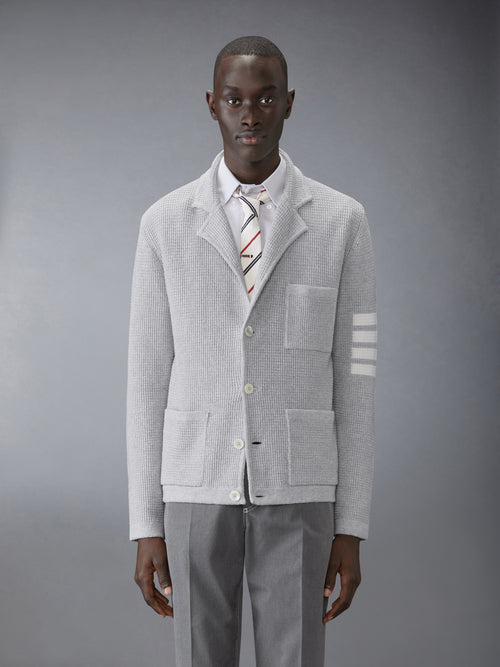 LINEN COTTON 4-BAR CARIDGAN JACKET