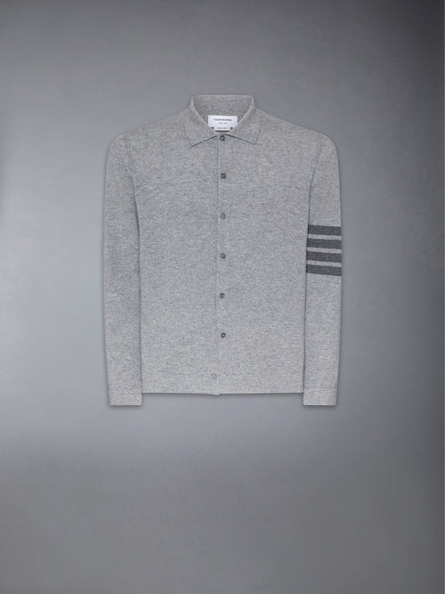 CASHMERE JERSEY STITCH 4-BAR SHIRT