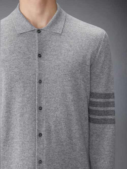 CASHMERE JERSEY STITCH 4-BAR SHIRT