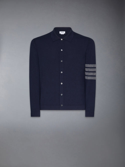 CASHMERE JERSEY STITCH 4-BAR SHIRT