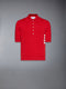 COTTON 4-BAR RELAXED FIT POLO - RED