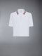 STRETCH VISCOSE TENNIS POLO - WHITE