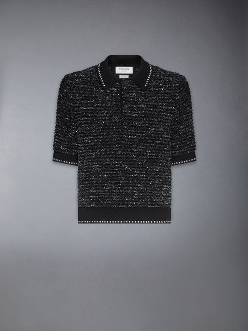 EYELASH TWEED JACQUARD POLO