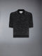 EYELASH TWEED JACQUARD POLO - BLACK