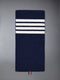 CASHMERE RIB 4-BAR SCARF - NAVY