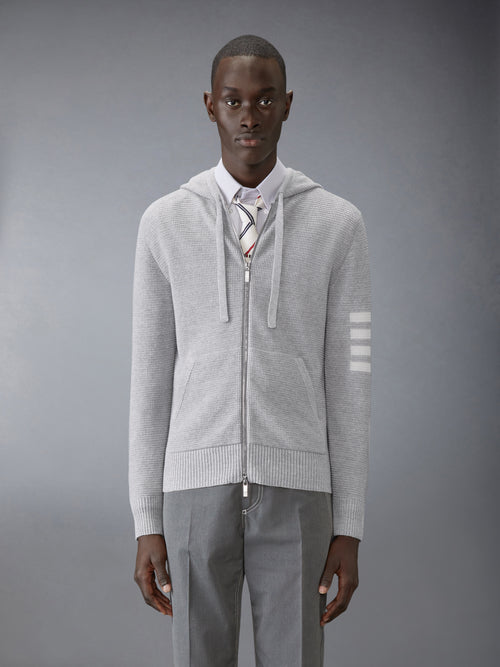 LINEN COTTON 4-BAR RELAXED FIT HOODIE