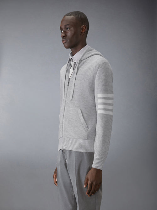 LINEN COTTON 4-BAR RELAXED FIT HOODIE