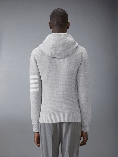 LINEN COTTON 4-BAR RELAXED FIT HOODIE