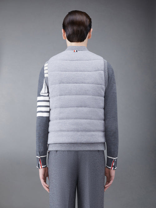 MERINO AND JERSEY DOWN REVERSIBLE VEST