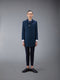 MACKINTOSH BAL COLLAR OVERCOAT - NAVY