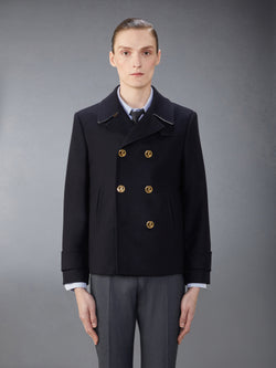 SPRING WEIGHT MELTON WOOL PEACOAT