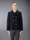 SPRING WEIGHT MELTON WOOL PEACOAT - NAVY