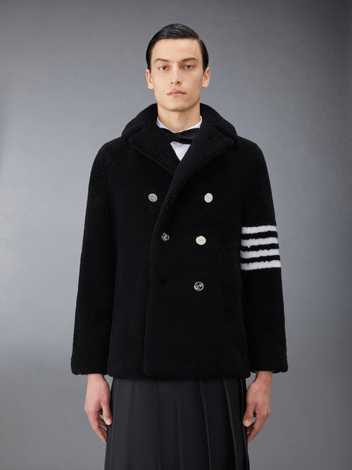 SHEARLING 4-BAR UNCONSTRUCTED PEACOAT