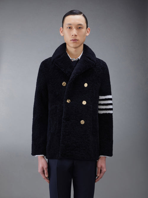 SHEARLING 4-BAR UNCONSTRUCTED PEACOAT