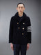 SHEARLING 4-BAR UNCONSTRUCTED PEACOAT - NAVY