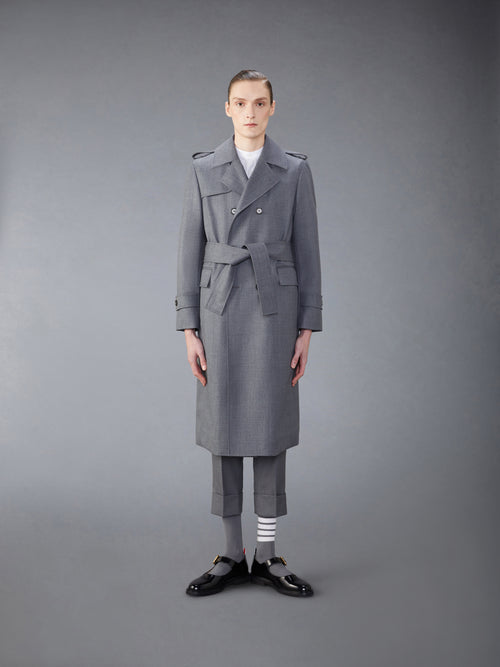 WOOL TWILL UNCONSTRUCTED TRENCH COAT