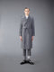 WOOL TWILL UNCONSTRUCTED TRENCH COAT - MED GREY