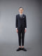 TWILL HIGH ARMHOLE SUIT AND TIE - CHARCOAL