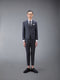 TWILL HIGH ARMHOLE SUIT AND TIE - DARK GREY