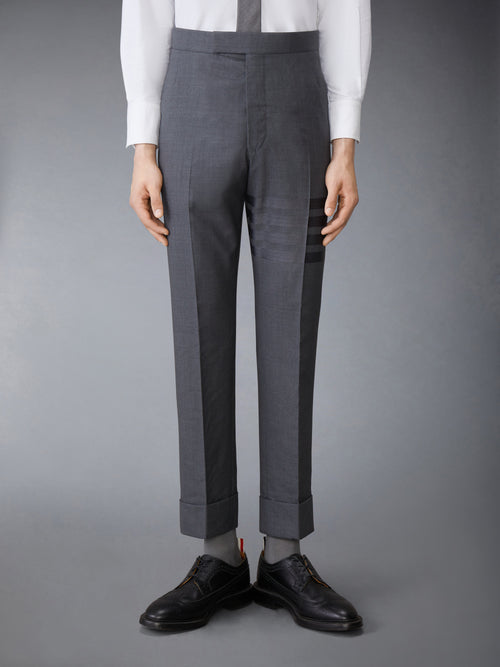 PLAIN WEAVE SUITING 4-BAR CLASSIC BACKSTRAP TROUSERS