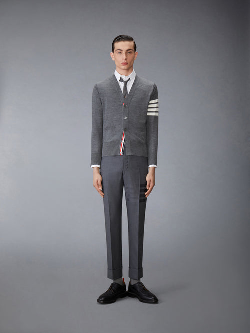 PLAIN WEAVE SUITING 4-BAR CLASSIC BACKSTRAP TROUSERS