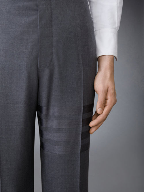 PLAIN WEAVE SUITING 4-BAR CLASSIC BACKSTRAP TROUSERS