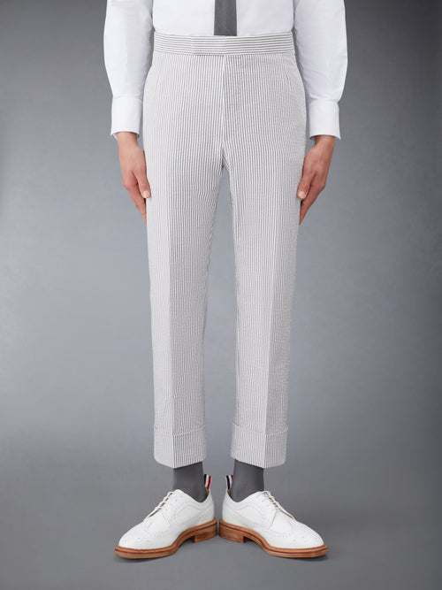 CLASSIC SEERSUCKER BACKSTRAP TROUSERS