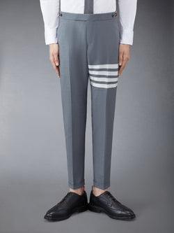 PLAIN WEAVE 4-BAR LOW RISE TROUSERS