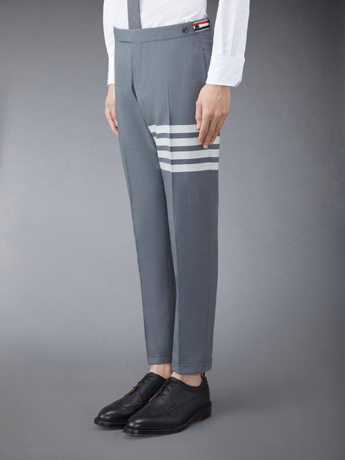 PLAIN WEAVE 4-BAR LOW RISE TROUSERS