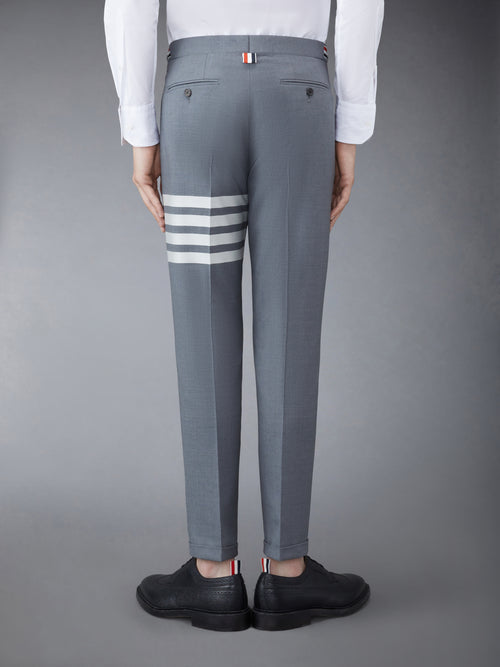 PLAIN WEAVE 4-BAR LOW RISE TROUSERS