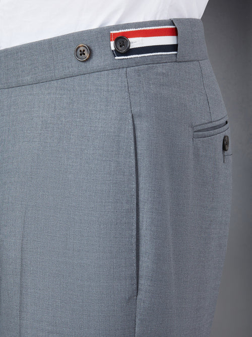 PLAIN WEAVE 4-BAR LOW RISE TROUSERS